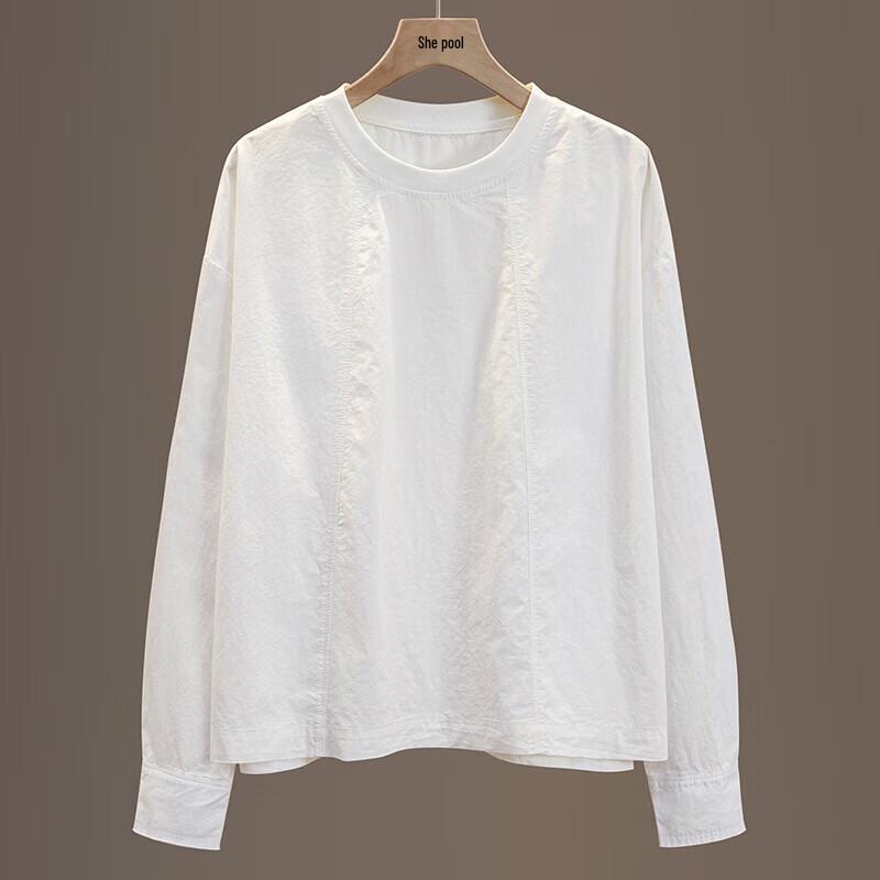 She Chi Women s Solid Round Neck Pullover Frayed Hem Long Sleeve Shirt L
She Chi Women s Solid Round Neck Pullover Frayed Hem Long Sleeve Shirt L