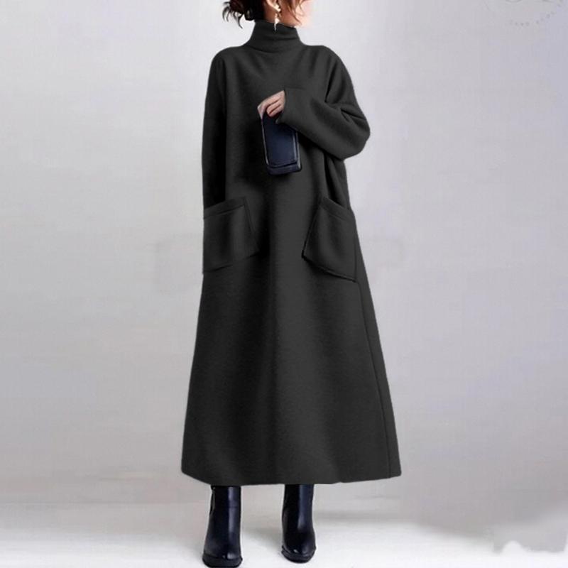 ZANZEA Женское повседневное платье-свитшот с длинным рукавом и воротником-стойкой на осень-зиму 5XL чёрный
ZANZEA Женское повседневное платье-свитшот с длинным рукавом и воротником-стойкой на осень-зиму 5XL чёрный