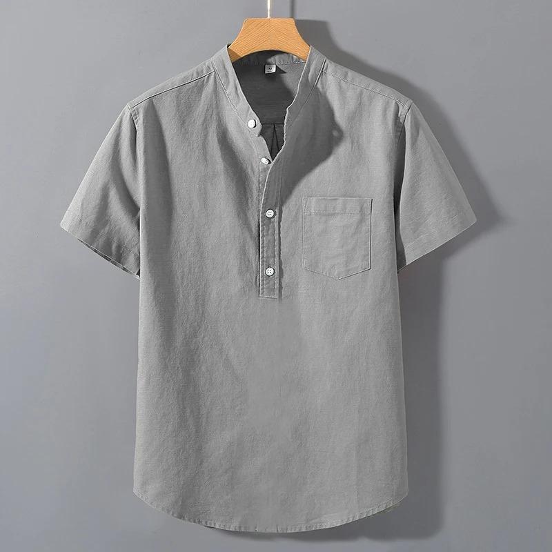 New Mens Short Sleeve T Shirts Solid Color Stand Up Collar Shirt Summer Trendy Breathable Loose Youth Basic Cotton Pocket Top 4XL сірий колір
New Mens Short Sleeve T Shirts Solid Color Stand Up Collar Shirt Summer Trendy Breathable Loose Youth Basic Cotton Pocket Top 4XL сірий колір