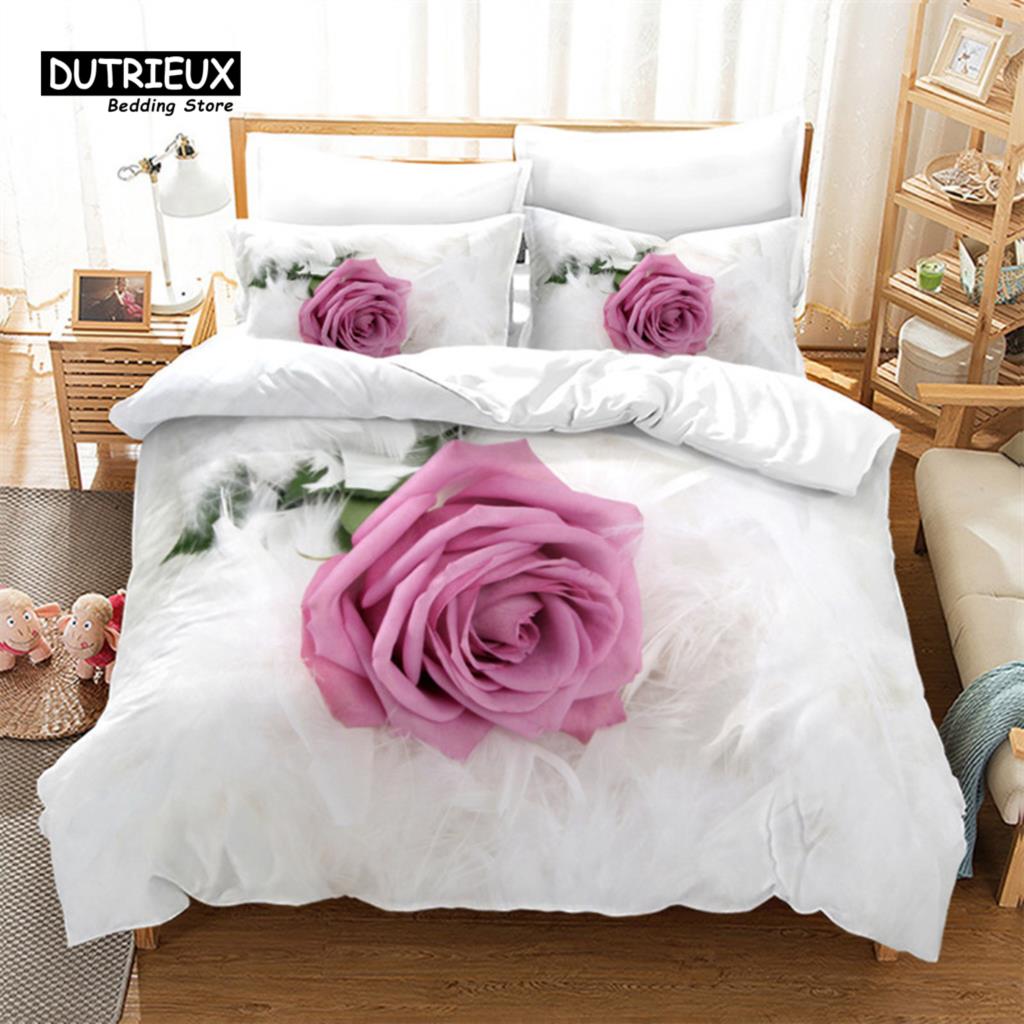 Romantic Rose Floral Duvet Cover With Pillowcases Flowers Print Bedding Set Queen For Valentine s Day Adults Girls Teens Decor EU Single(135*200cm)3pcs
Romantic Rose Floral Duvet Cover With Pillowcases Flowers Print Bedding Set Queen For Valentine s Day Adults Girls Teens Decor EU Single(135*200cm)3pcs