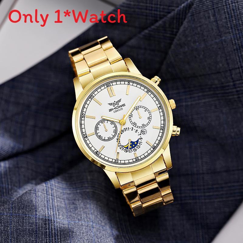 Mens Fashion Quartz Watch With Calendar Function For Business Professionals Gold White
Mens Fashion Quartz Watch With Calendar Function For Business Professionals Gold White