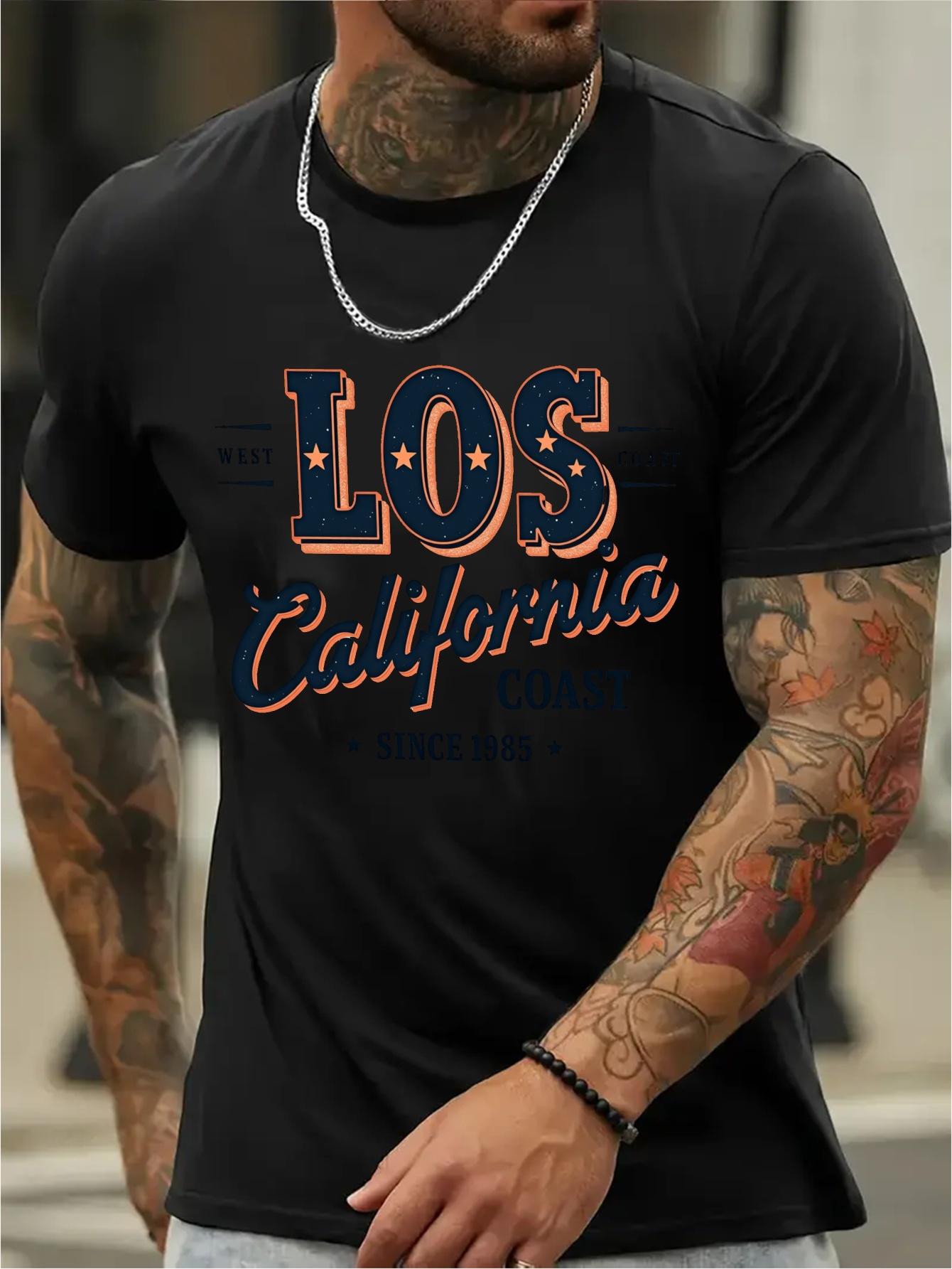 Los Angeles Graphic T-shirt - White Tee with Vintage Coastal Design - Breathable Cotton Blend Shirt for Gym S
Los Angeles Graphic T-shirt - White Tee with Vintage Coastal Design - Breathable Cotton Blend Shirt for Gym S