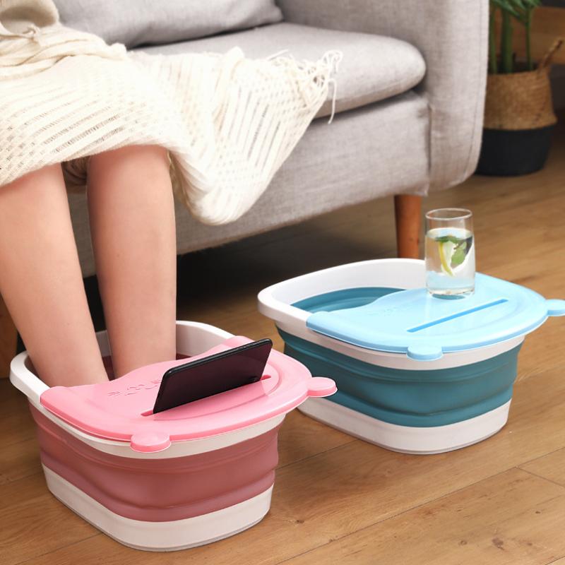 Детская складная ванна для ног, ведро для замачивания ног в ванной, простое пенящееся массажное ведро, складная ванна для сауны, ванна для педикюра