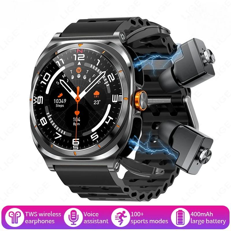 2 In 1 Smart Watch With Earbuds TWS Bluetooth Earphone Heart Rate Blood Pressure Sport Fitness Smartwatch Music Watch Men чорний
2 In 1 Smart Watch With Earbuds TWS Bluetooth Earphone Heart Rate Blood Pressure Sport Fitness Smartwatch Music Watch Men чорний