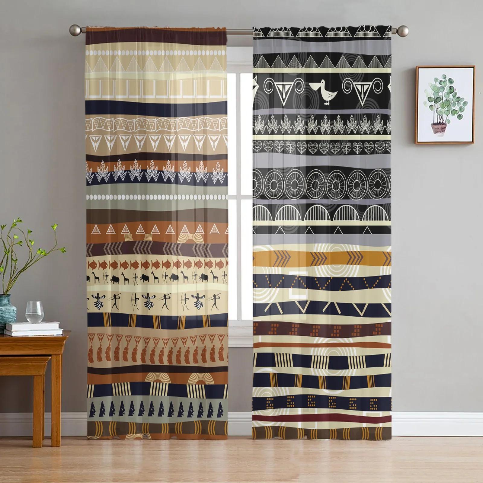 Tribal Retro Ethnic Transparent Curtains Living Room Window Panel Soft Tulle Drapes For Bed Chamber Cooking Area Household Ornamentation Sheer W135 x H115cm x1&Grommet Top
Tribal Retro Ethnic Transparent Curtains Living Room Window Panel Soft Tulle Drapes For Bed Chamber Cooking Area Household Ornamentation Sheer W135 x H115cm x1&Grommet Top