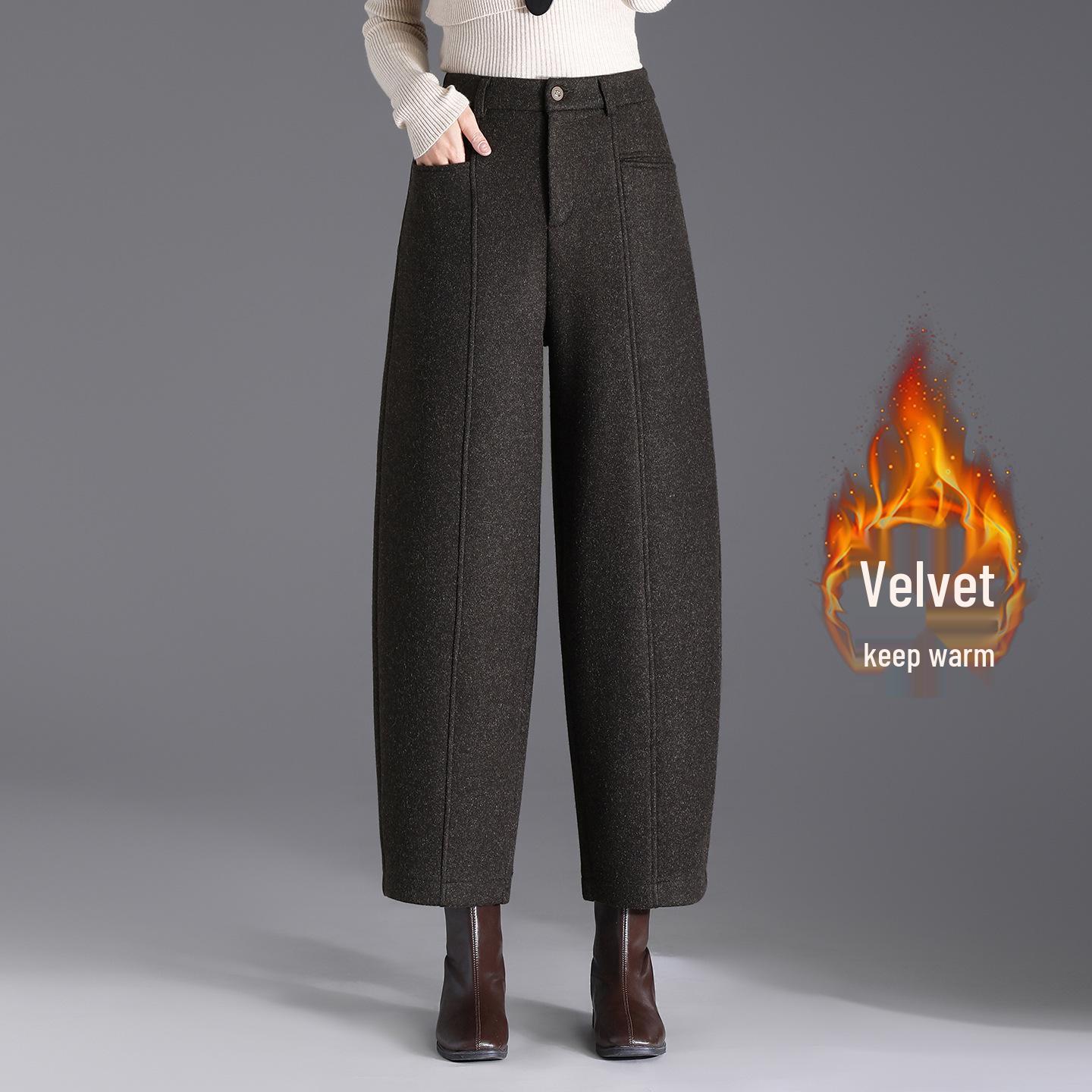 Women s Woolen High-Waisted Wide-Leg Pants - Winter 2025, Slimming Loose Fit with Plus Velvet, Cropped Style. 2XL кавовий
Women s Woolen High-Waisted Wide-Leg Pants - Winter 2025, Slimming Loose Fit with Plus Velvet, Cropped Style. 2XL кавовий