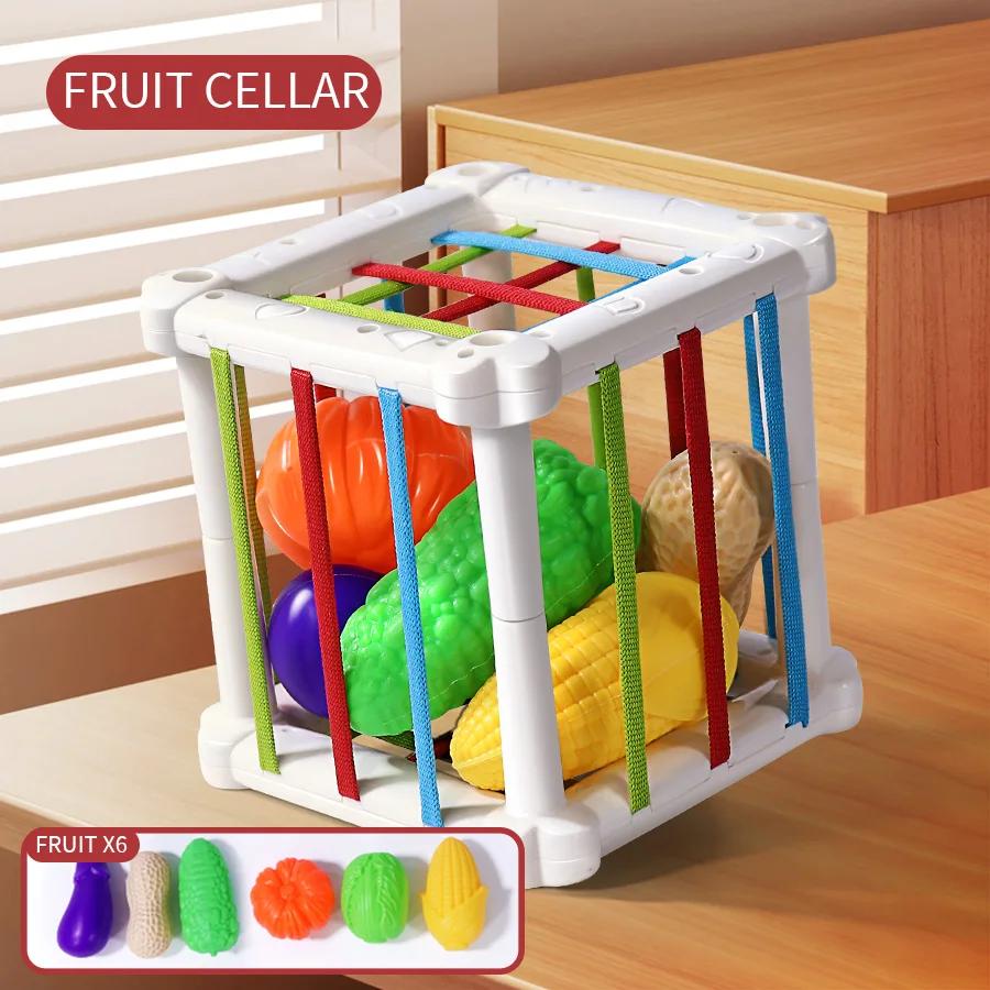 Montessori Baby Sensory Cube Shape Sorter Toy, Fine Motor Pull String Bin Grasp Training Rainbow Blocks Gift For 0-3 Years Baby
Montessori Baby Sensory Cube Shape Sorter Toy, Fine Motor Pull String Bin Grasp Training Rainbow Blocks Gift For 0-3 Years Baby