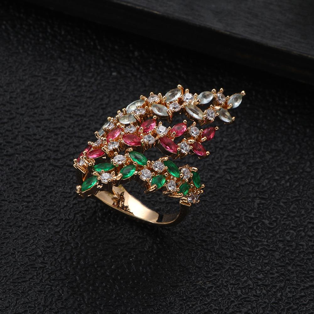 Popular Accessories Exquisite Olive Branches, Leaves, Water Droplets, Open Mouth Full Diamond Ring for Women opening adjustable
Popular Accessories Exquisite Olive Branches, Leaves, Water Droplets, Open Mouth Full Diamond Ring for Women opening adjustable