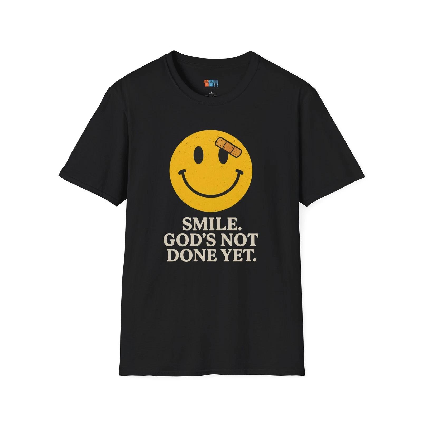 SMILE. GOD S NOT DONE YET. Shirt – Faith Graphic Tee | Christian Mental Health L
SMILE. GOD S NOT DONE YET. Shirt – Faith Graphic Tee | Christian Mental Health L
