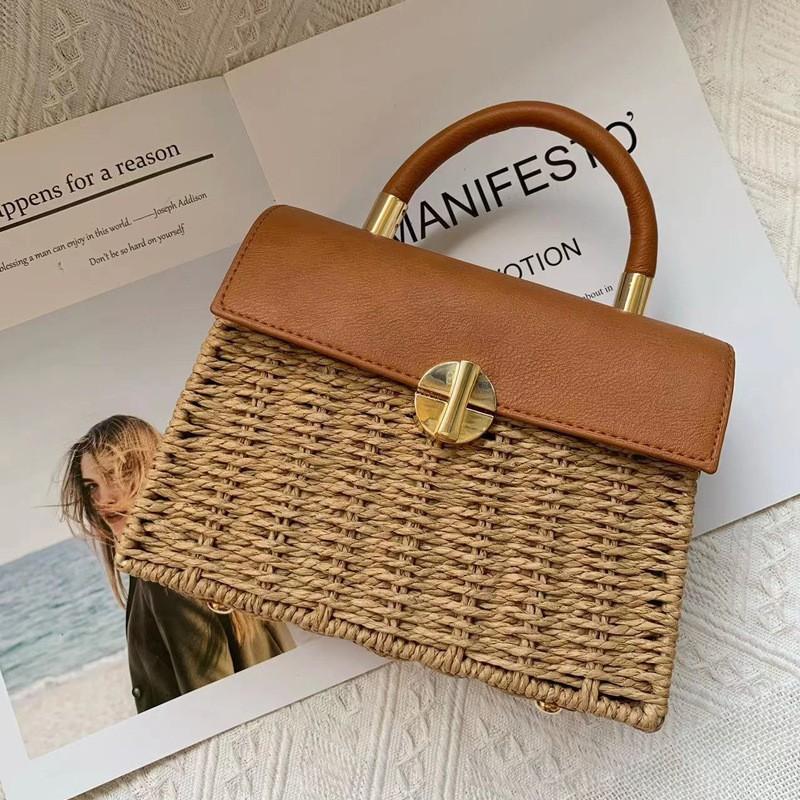 Round Button Niche Handbag Cross-slung Paper Rope Woven Bag Spliced Leather Clamshell Box Travel Vacation хакі
Round Button Niche Handbag Cross-slung Paper Rope Woven Bag Spliced Leather Clamshell Box Travel Vacation хакі