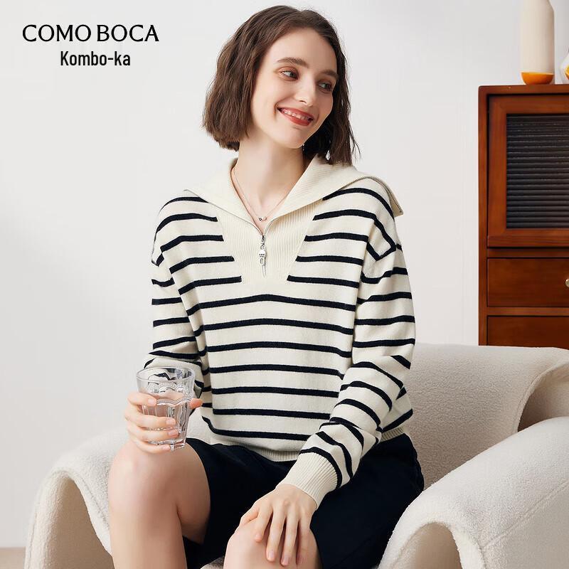 Женский стильный кашемировый свитер в полоску с лацканами XL
Женский стильный кашемировый свитер в полоску с лацканами XL