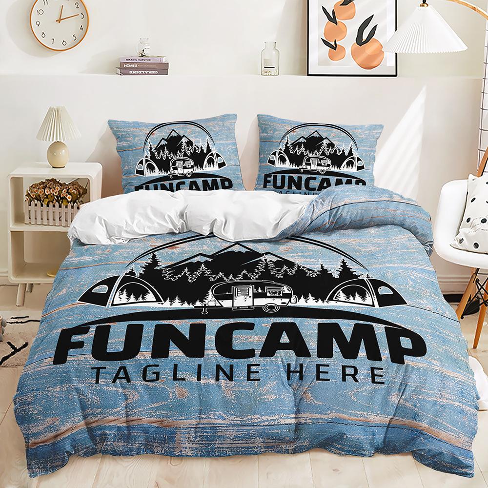 Трехкомпонентный 3D пододеяльник, палатка для кемпинга, дорожный пейзажный комплект, постельное белье 135 * 200 (two-piece set) 90g
Трехкомпонентный 3D пододеяльник, палатка для кемпинга, дорожный пейзажный комплект, постельное белье 135 * 200 (two-piece set) 90g