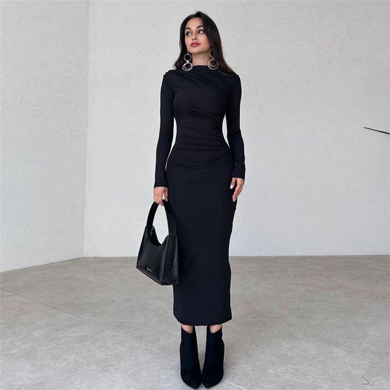 European Style Spring 2026 Slim Fit Long Sleeve Round Neck Dress S чёрный
European Style Spring 2026 Slim Fit Long Sleeve Round Neck Dress S чёрный