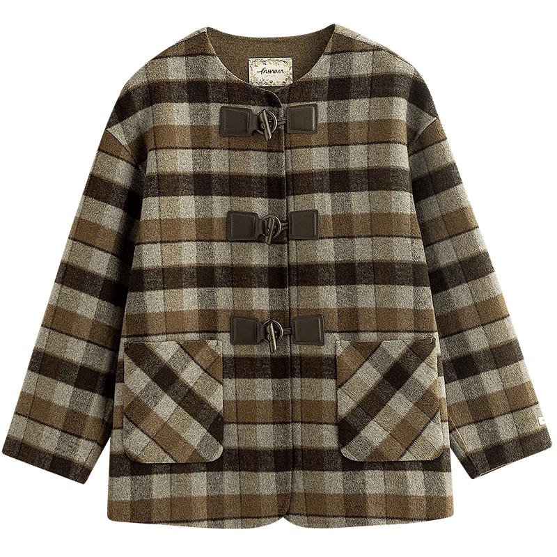 INMAN Женское съемное двустороннее шерстяное пальто в клетку L
INMAN Женское съемное двустороннее шерстяное пальто в клетку L