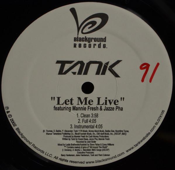 12inch Record TANK - Let Me Live / Party Like A Thug / O BLGTK105 Blackground Rec 2002 US Rap & Hip-Hop/R&B Used
12inch Record TANK - Let Me Live / Party Like A Thug / O BLGTK105 Blackground Rec 2002 US Rap & Hip-Hop/R&B Used