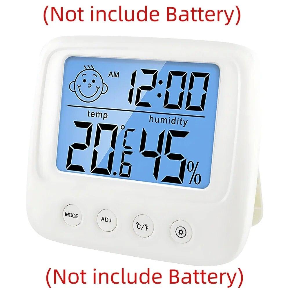 РК-цифровий вимірювач температури та вологості Підсвічування Домашній внутрішній Електронний гігрометр Термометр Метеостанція Дитяча кімната
РК-цифровий вимірювач температури та вологості Підсвічування Домашній внутрішній Електронний гігрометр Термометр Метеостанція Дитяча кімната