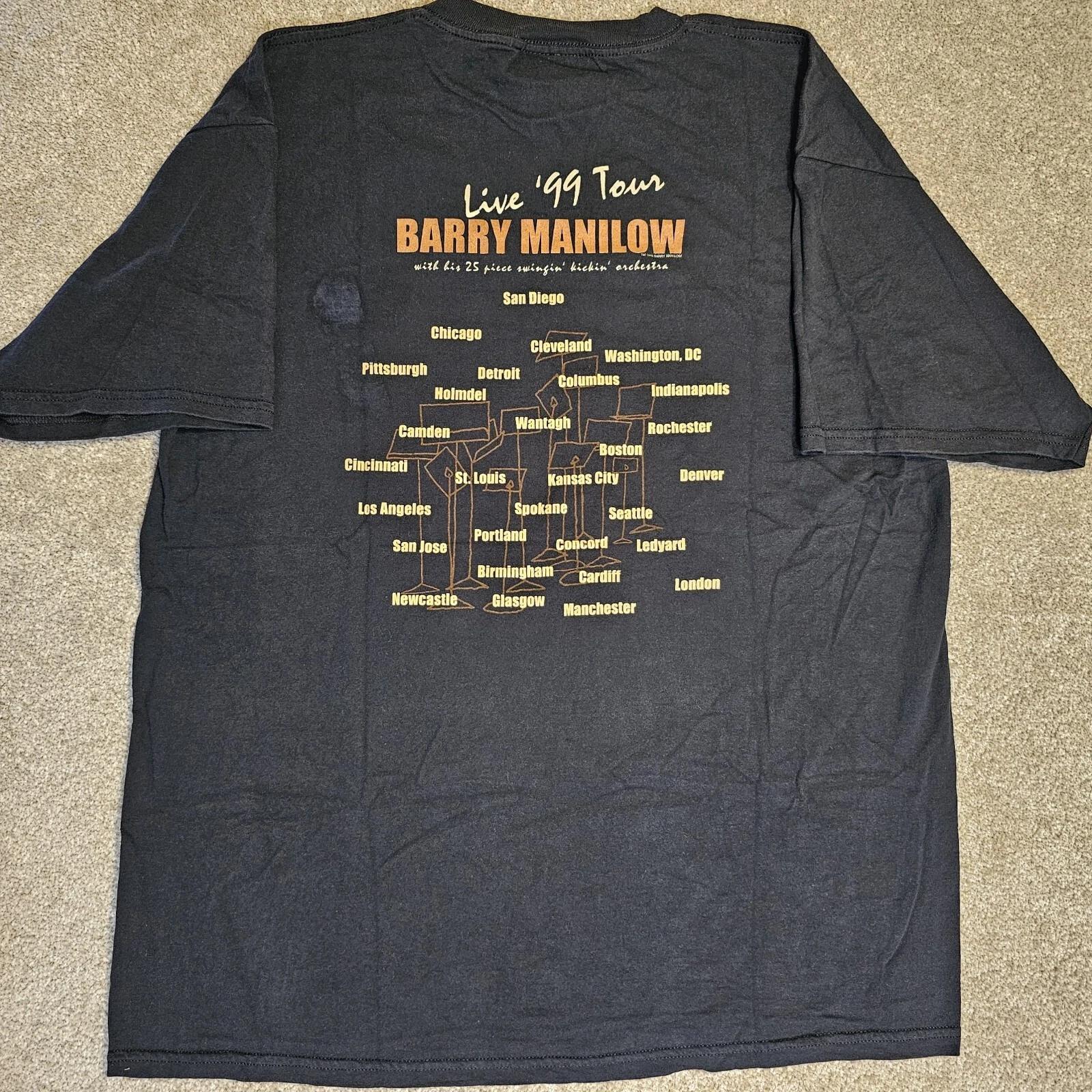 Vintage 1999 Barry Manilow Live T-shirt Mens L Black Y2k Tour R&B Hip-hop Merch S
Vintage 1999 Barry Manilow Live T-shirt Mens L Black Y2k Tour R&B Hip-hop Merch S