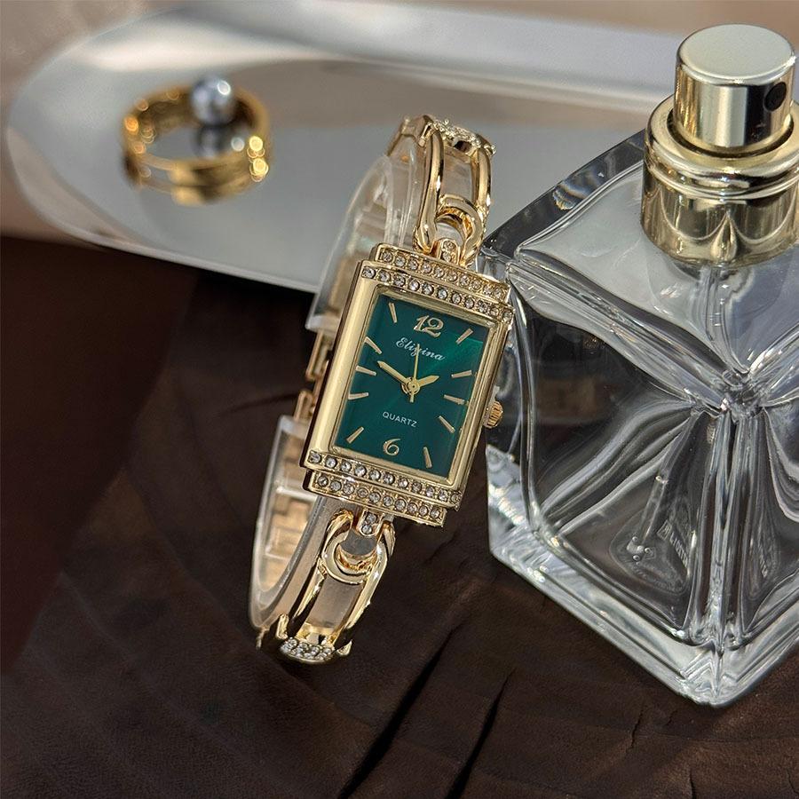 Handmade Diamond Ring Women s Quartz Watch Multicolor Rectangular Green Dial Diamond Chain Luxury Fashion Wrist
Handmade Diamond Ring Women s Quartz Watch Multicolor Rectangular Green Dial Diamond Chain Luxury Fashion Wrist