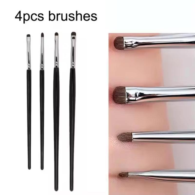 4 Pcs High Quality Eyes Makeup Brush Set Black Wooden Handle brush Eyeshadow Detail Sleeper Silkworm Highlight Eyeliner
4 Pcs High Quality Eyes Makeup Brush Set Black Wooden Handle brush Eyeshadow Detail Sleeper Silkworm Highlight Eyeliner