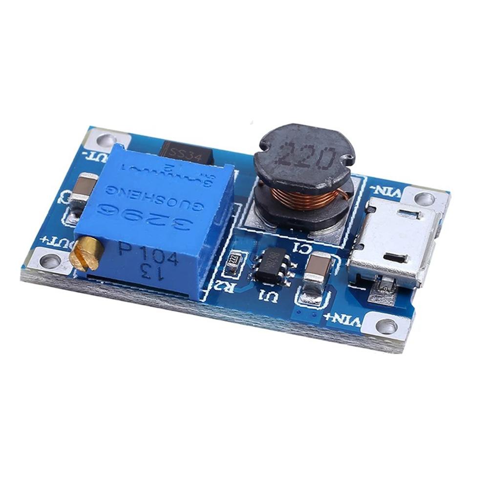 Boost Regulator 2A 2/24V Boost To 5/9/12/28V Power Supply Module Adjustable DC-DC Step Up Converter Booster MAX Output 28V 2A
Boost Regulator 2A 2/24V Boost To 5/9/12/28V Power Supply Module Adjustable DC-DC Step Up Converter Booster MAX Output 28V 2A