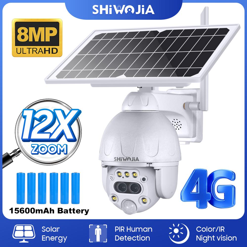 SHIWOJIA 4K 8MP Сонячна камера PTZ 12X Zoom 4G SIM / WIFI Безпека Зовнішня камера Відстеження гуманоїдів Кольорове нічне бачення Металева камера Only WiFi Camera
SHIWOJIA 4K 8MP Сонячна камера PTZ 12X Zoom 4G SIM / WIFI Безпека Зовнішня камера Відстеження гуманоїдів Кольорове нічне бачення Металева камера Only WiFi Camera