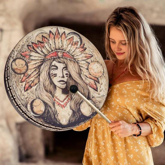 Shaman Drum 10 Inch Handmade Hand Drum with Drum Stick Tree of Life Sound Healing Instrument for Spiritual Music Reflection Meditation
Shaman Drum 10 Inch Handmade Hand Drum with Drum Stick Tree of Life Sound Healing Instrument for Spiritual Music Reflection Meditation