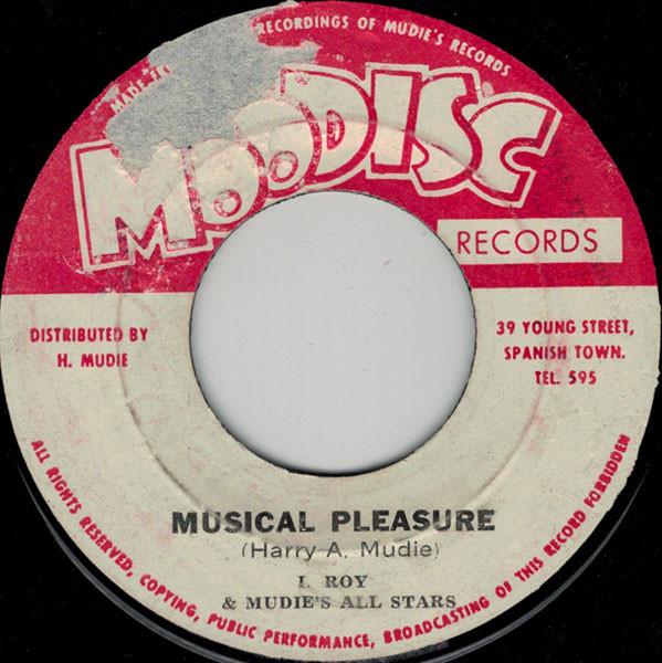 7inch Record IROY MUDIES ALL STARS Musical Pleasure NONE Moodisc Records 1970 Jamaica Reggae Ska Dub Used
7inch Record IROY MUDIES ALL STARS Musical Pleasure NONE Moodisc Records 1970 Jamaica Reggae Ska Dub Used