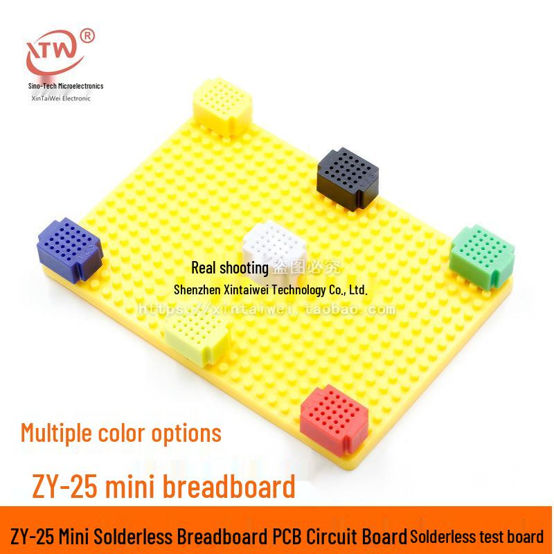 ZY-25 Mini Solderless Breadboard: 25-Hole PCB Circuit Test Board, Multi-Color Options Light Green*Power Module
ZY-25 Mini Solderless Breadboard: 25-Hole PCB Circuit Test Board, Multi-Color Options Light Green*Power Module