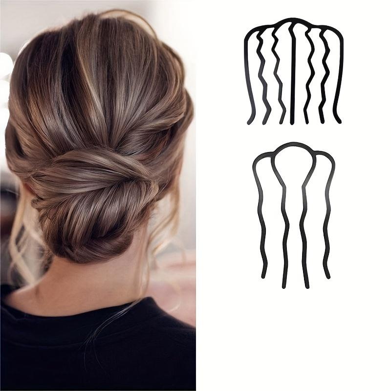 2pcs 4 Prong 7 Teeth Hair Bun Maker, Simple Elegant Hair Forks for Women, Hairpins Updo Styling Tool Hair Accessories чорний
2pcs 4 Prong 7 Teeth Hair Bun Maker, Simple Elegant Hair Forks for Women, Hairpins Updo Styling Tool Hair Accessories чорний
