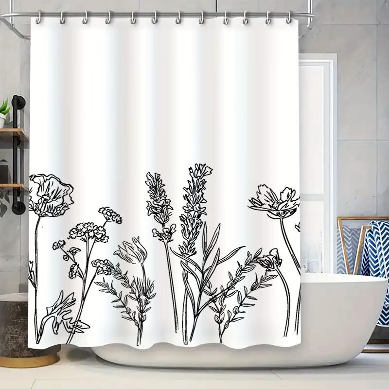 Stylish Floral Watercolor Bath Curtain Pink Rose Design For Bathroom Decorations Privacy Protection Shower Liner Set With Hooks W60H190(CM)-1 Pcs
Stylish Floral Watercolor Bath Curtain Pink Rose Design For Bathroom Decorations Privacy Protection Shower Liner Set With Hooks W60H190(CM)-1 Pcs