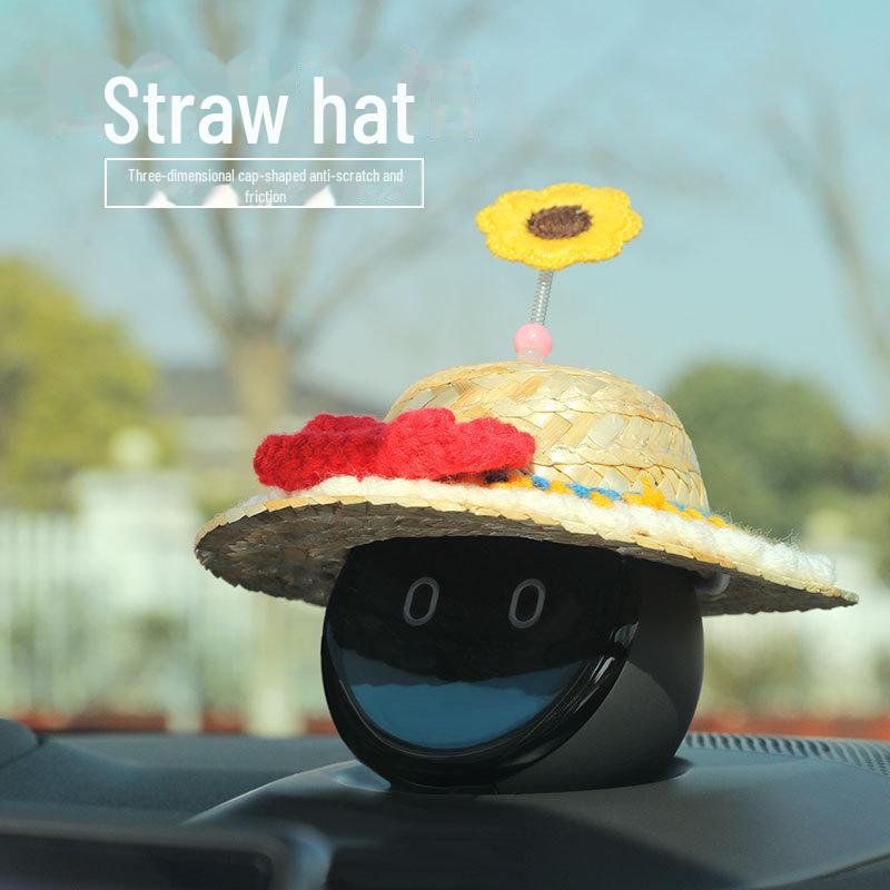 Handmade Straw Hat for Weilai Car Nomi Robot - Interior Decoration for ES6/ES8 Straw Hat 
Handmade Straw Hat for Weilai Car Nomi Robot - Interior Decoration for ES6/ES8 Straw Hat