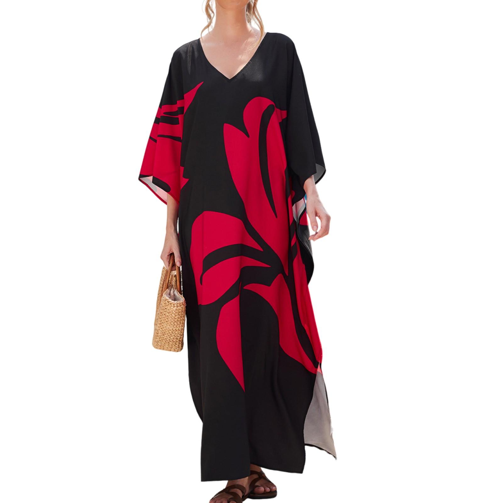 Женское платье, красочные цветочные принты, свободный халат для отпуска, бикини, защитный халат от солнца One Size красный
Женское платье, красочные цветочные принты, свободный халат для отпуска, бикини, защитный халат от солнца One Size красный