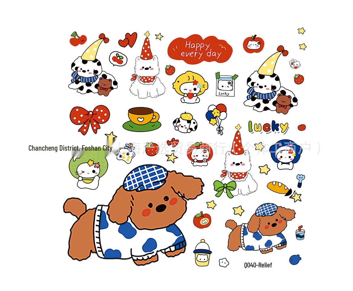 5D Embossed Cute Puppy Birthday Journal Stickers & Cartoon Phone Case DIY Decoration
5D Embossed Cute Puppy Birthday Journal Stickers & Cartoon Phone Case DIY Decoration