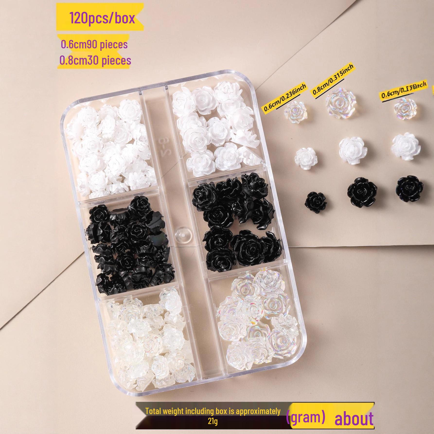 Nail Art DIY Set: Rose, Bow, Heart & Pearl Mixed Decorations - 24, 12, 6-Grid Boxes
Nail Art DIY Set: Rose, Bow, Heart & Pearl Mixed Decorations - 24, 12, 6-Grid Boxes