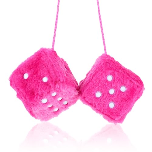 1 Pair Pink Fluffy Dice Car Plush Dice Accessories for Rear View Mirror (2.36 Inch), Fluffy Dice for Car-567460
1 Pair Pink Fluffy Dice Car Plush Dice Accessories for Rear View Mirror (2.36 Inch), Fluffy Dice for Car-567460