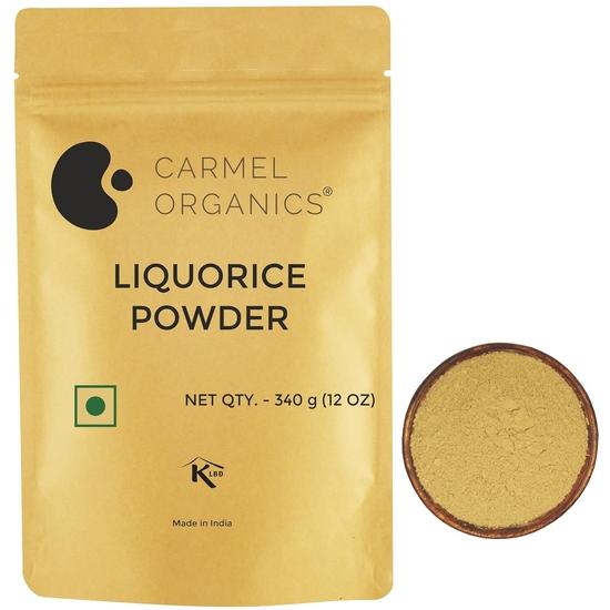 CARMEL ORGANICS Liquorice/Mulethi Root Powder (340 Grams) | Natural | Edible | Atimadhuram Podi/Athimadhura Hittu 400GM
CARMEL ORGANICS Liquorice/Mulethi Root Powder (340 Grams) | Natural | Edible | Atimadhuram Podi/Athimadhura Hittu 400GM