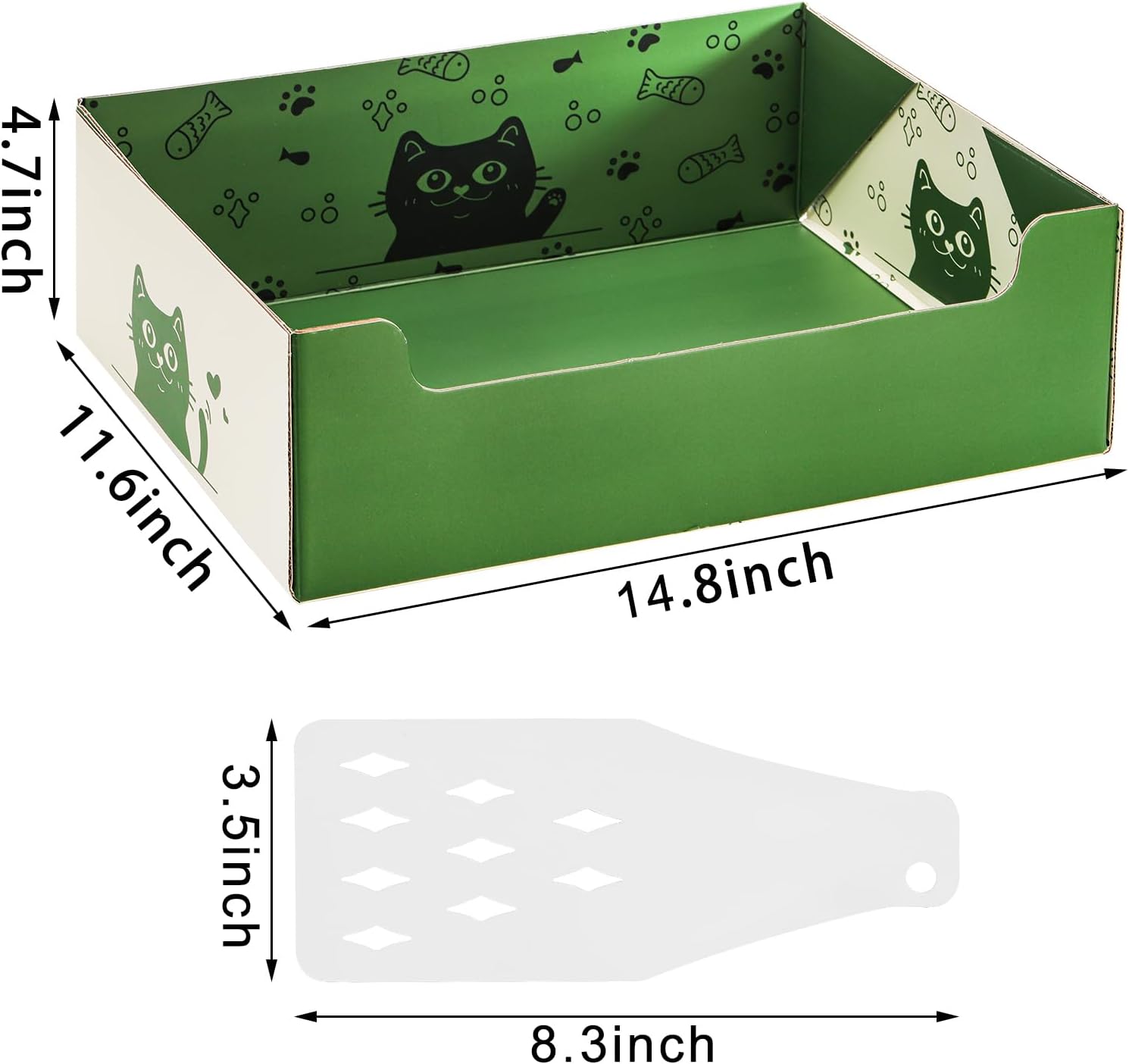 8 Pcs Disposable Cat Litter Boxes with Scoop, Waterproof Double Layer, 14.8 x 11.6 x 4.7in United States
8 Pcs Disposable Cat Litter Boxes with Scoop, Waterproof Double Layer, 14.8 x 11.6 x 4.7in United States