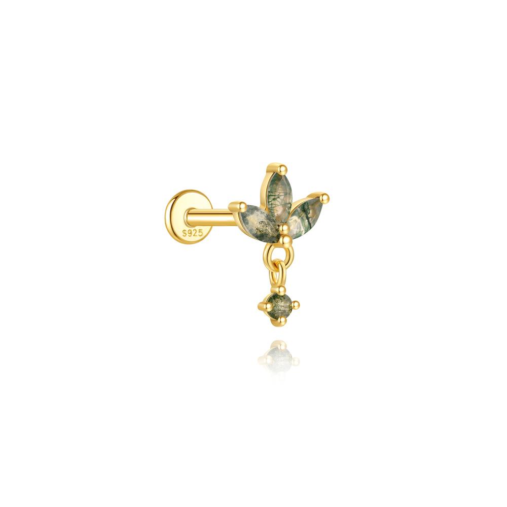 AIDE Water Grass Agate 925 Silver Flat Head Thread Piercing Earring Green Moss Piercing Ear Bone Earring Jewelry 1pc 1 piece
AIDE Water Grass Agate 925 Silver Flat Head Thread Piercing Earring Green Moss Piercing Ear Bone Earring Jewelry 1pc 1 piece