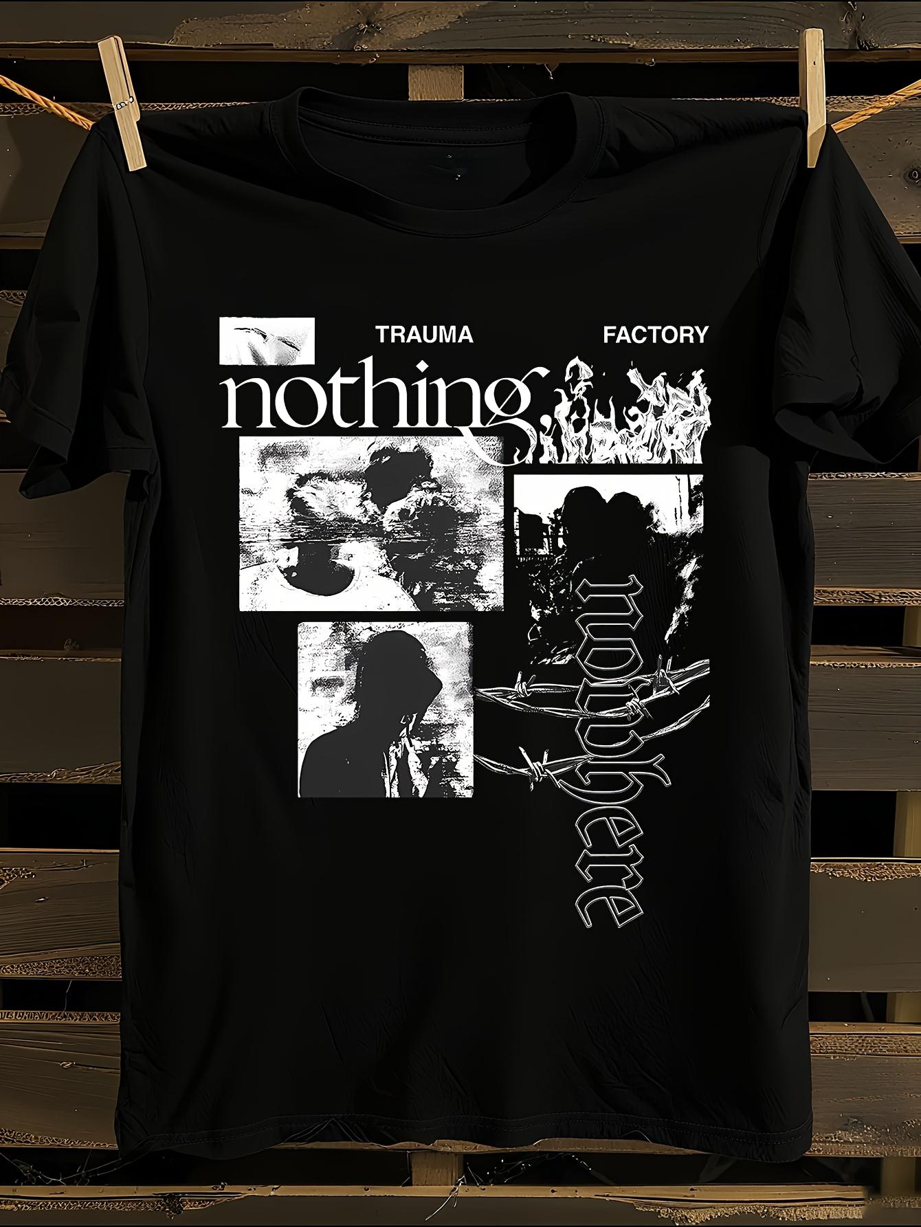 Nothing Nowhere Trauma Factor V1 T-Shirt Mens Tshirt Womens Tshirts with Letters Print Short Sleeves T-Shirt Casual Street Tee Shirt Top L
Nothing Nowhere Trauma Factor V1 T-Shirt Mens Tshirt Womens Tshirts with Letters Print Short Sleeves T-Shirt Casual Street Tee Shirt Top L