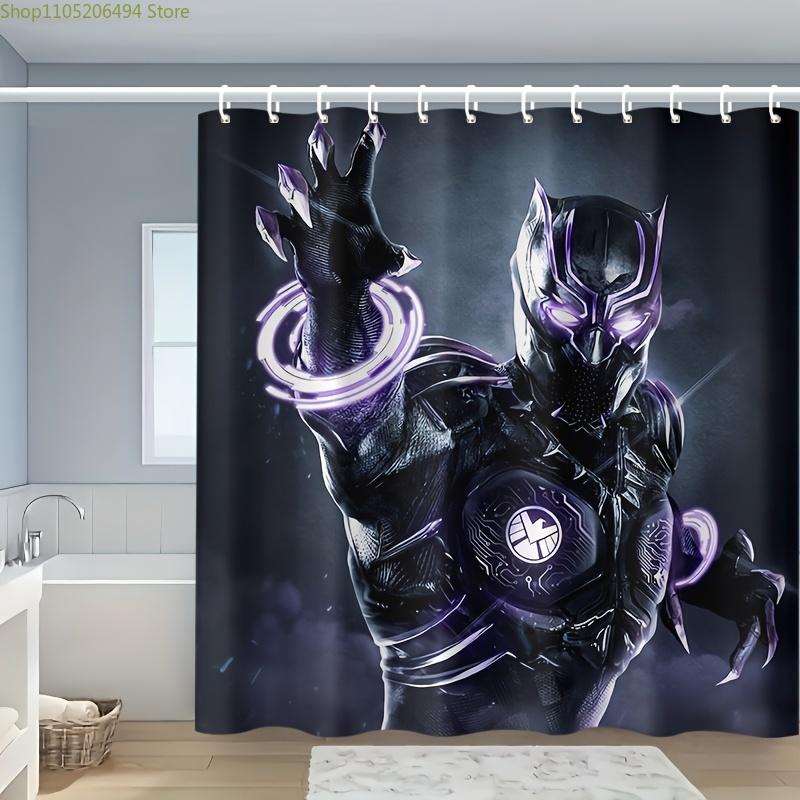 1pc Black Panther Shower Curtain - Polyester with Vibrant Superhero Design, Includes Hooks for Easy Installation, Perfect for 90x180cm
1pc Black Panther Shower Curtain - Polyester with Vibrant Superhero Design, Includes Hooks for Easy Installation, Perfect for 90x180cm