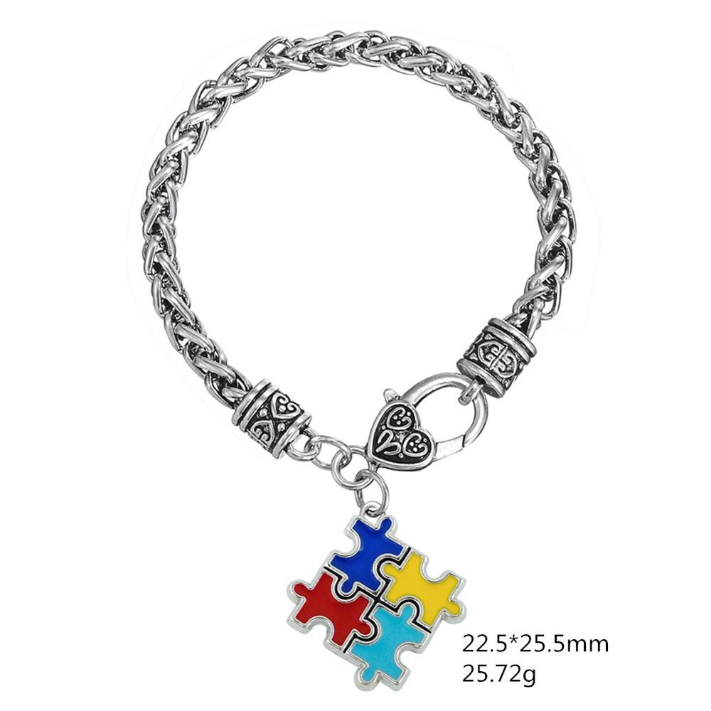 DIEZI Fashion Bracelets For Women Men Metal Autism Awareness Puzzle Autistic Charm Bracelet & Bangles серебряный
DIEZI Fashion Bracelets For Women Men Metal Autism Awareness Puzzle Autistic Charm Bracelet & Bangles серебряный