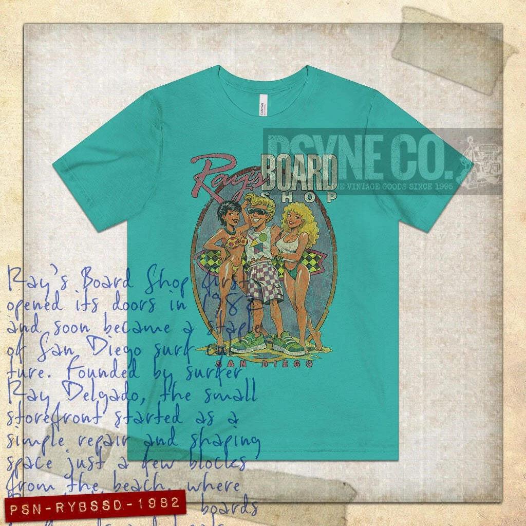 Ray s Board Shop San Diego 1982 Vintage Men s T shirt 4XL
Ray s Board Shop San Diego 1982 Vintage Men s T shirt 4XL