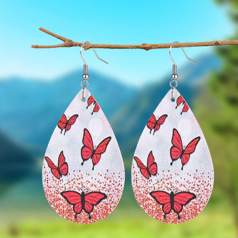 1 Pair of Red Butterfly Teardrop Earrings Faux Leather Earrings Wonderful Gifts for yourself and your friends
1 Pair of Red Butterfly Teardrop Earrings Faux Leather Earrings Wonderful Gifts for yourself and your friends