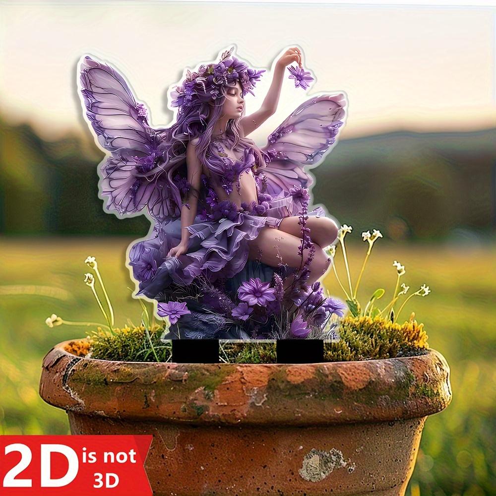 Enchanting Purple Fairy Garden Stakes. Bohemian acrylic art for pots & courtyard decor.
Enchanting Purple Fairy Garden Stakes. Bohemian acrylic art for pots & courtyard decor.