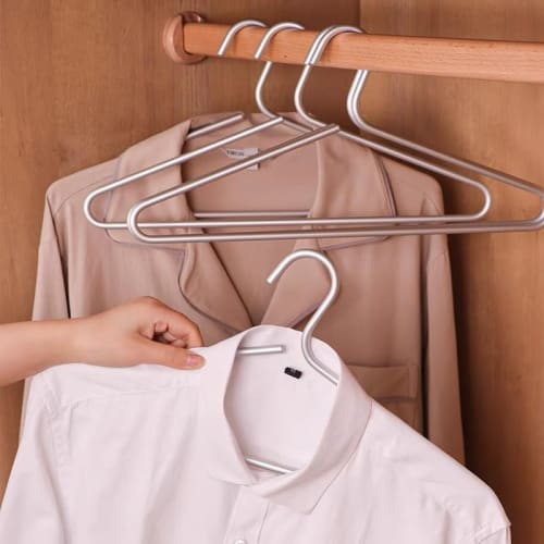 Set of 6 Premium Matte Silver Aluminum Hangers, 41.9cm, Ultra-Smooth and Durable Metal Shirt Hangers, Aluminum Alloy Hangers, Garment Support, Garment
Set of 6 Premium Matte Silver Aluminum Hangers, 41.9cm, Ultra-Smooth and Durable Metal Shirt Hangers, Aluminum Alloy Hangers, Garment Support, Garment