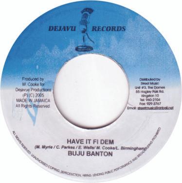 7inch Record BUJU BANTON / IDONIA - Have It Fi Dem / Cars NONE Dejavu Records 2005 Jamaica Reggae, Ska & Dub Used
7inch Record BUJU BANTON / IDONIA - Have It Fi Dem / Cars NONE Dejavu Records 2005 Jamaica Reggae, Ska & Dub Used