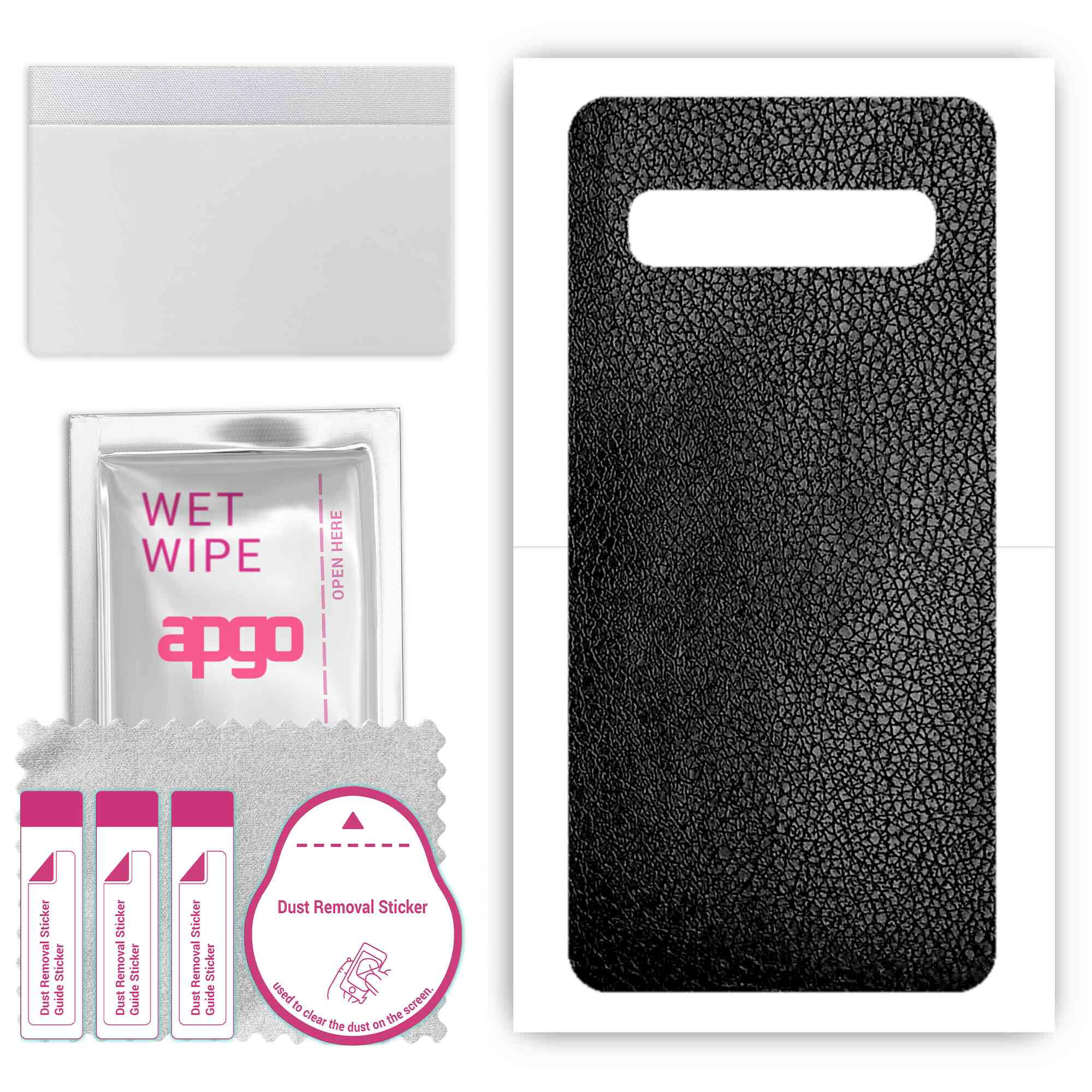 apgo Protective Skin Sticker for the back compatible with Samsung Galaxy S10 5G, Wrap Film, Foil, Vinyl - Pattern Black Leather
apgo Protective Skin Sticker for the back compatible with Samsung Galaxy S10 5G, Wrap Film, Foil, Vinyl - Pattern Black Leather