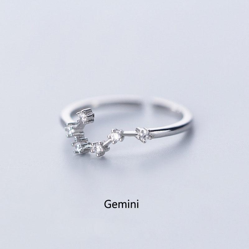 Minimalist Inlaid Cubic Zircon 12 Constellation Rings For Women Zodiac Sign Adjustable Finger Ring Simple Silver Color Jewelry Resizable
Minimalist Inlaid Cubic Zircon 12 Constellation Rings For Women Zodiac Sign Adjustable Finger Ring Simple Silver Color Jewelry Resizable