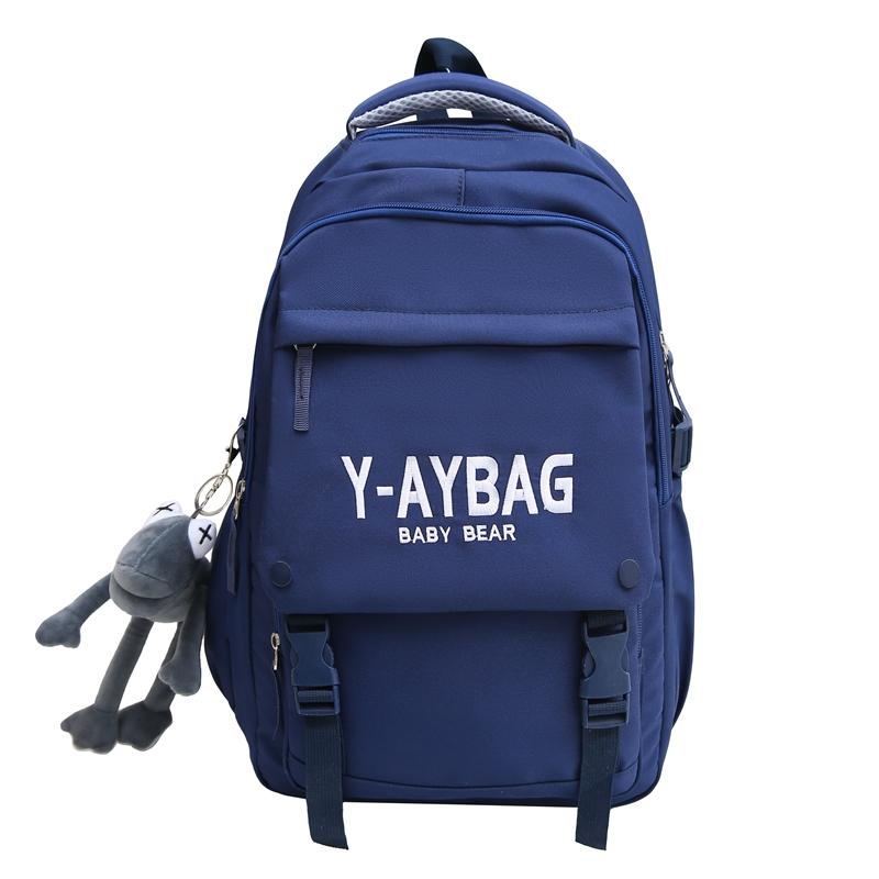 Сплошной цветной рюкзак, женский рюкзак большой емкости, школьный рюкзак для студентов с буквенным принтом синий
Сплошной цветной рюкзак, женский рюкзак большой емкости, школьный рюкзак для студентов с буквенным принтом синий