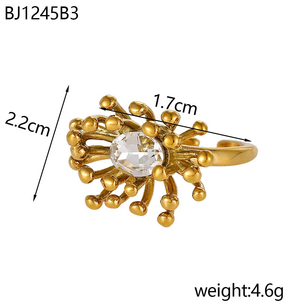 CARLIDANA New Style Flower Stamen Inlaid Zircon Earrings Luxury Niche Exaggerated Stainless Steel Flower Open Rings Jewelry
CARLIDANA New Style Flower Stamen Inlaid Zircon Earrings Luxury Niche Exaggerated Stainless Steel Flower Open Rings Jewelry